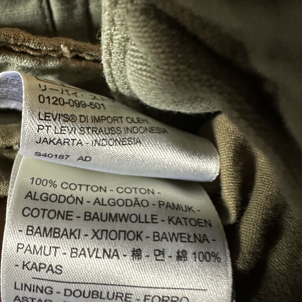 Levi’s utility field cargo military army green cotton jacket large - Picture 14 of 16
